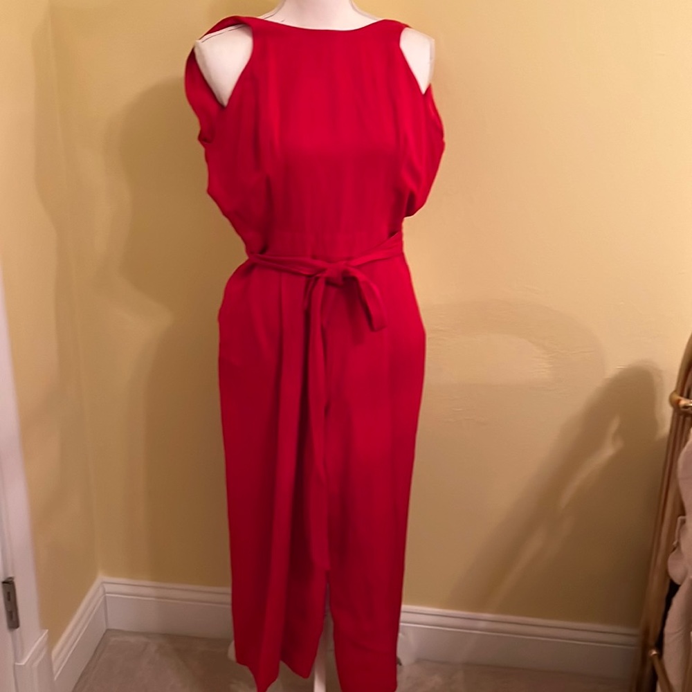 Banana republic red jumpsuit size 2